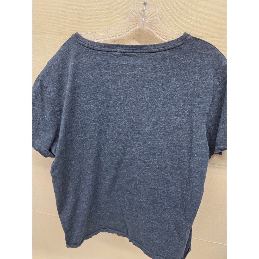 Polo Ralph Lauren Mens V-Neck T-Shirt Navy‎ Blue Heather Pony Logo Large - Picture 4 of 6